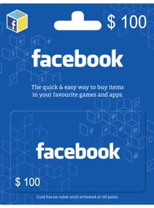 خرید گیفت کارت 100 دلاری فیسبوک facebook
