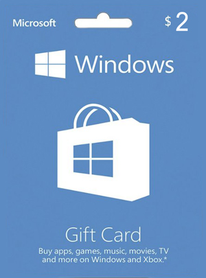 خرید گیفت کارت 2 دلاری مایکروسافت Microsoft