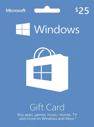 خرید گیفت کارت 25 دلاری مایکروسافت Microsoft