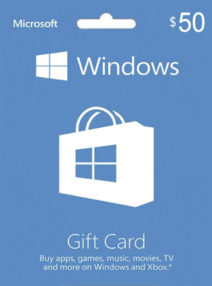 خرید گیفت کارت 50 دلاری مایکروسافت Microsoft