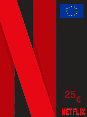 خرید گیفت کارت نت فلیکس 25 یورو اروپا NetFlix
